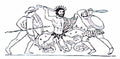 John Duncan a beach scene Art A4 Photo Print
