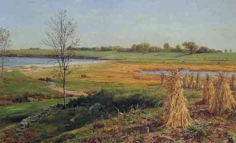 John Frederick Kensett Connecticut Shoreline In Autumn A4 Photo Print