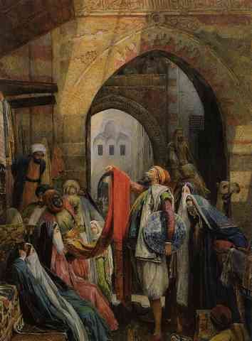 John Frederick Lewis A Cairo Bazaar A4 Photo Print