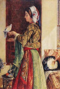 John Frederick Lewis Girl With Two Caged Doves A4 Photo Print
