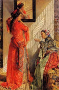 John Frederick Lewis Indoor Gossip Cairo A4 Photo Print