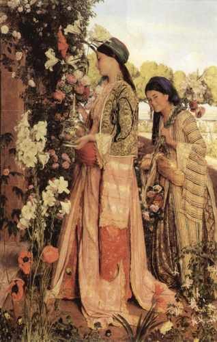 John Frederick Lewis Lilium Auratum A4 Photo Print
