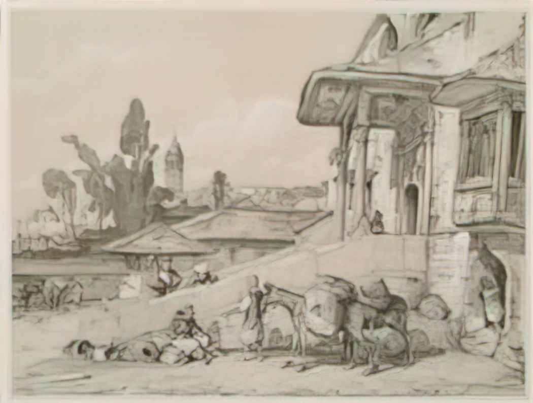 John Frederick Lewis cannon foundry tophana lewis john f 1838 Art A4 Photo Print