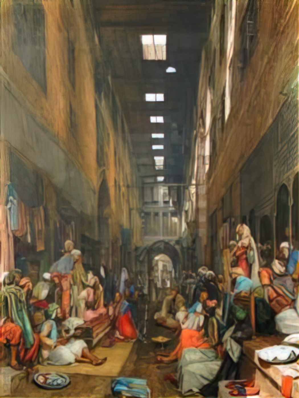 John Frederick Lewis the bezestein bazaar of el khan khalil cairo by Art A4 Photo Print