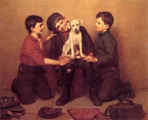 John George Brown The Foundling A4 Photo Print