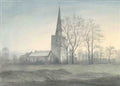John Glover appleby magna church 1790 Art A4 Photo Print