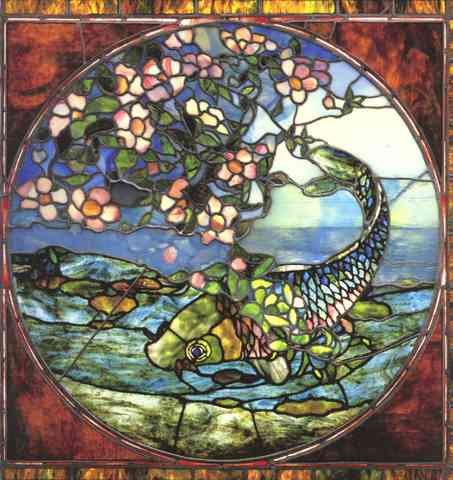 John Lafarge Fish And Flowering Branch A4 Photo Print