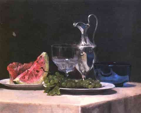 John Lafarge Still Life Study Of Silver Glass And Fruit A4 Photo Print