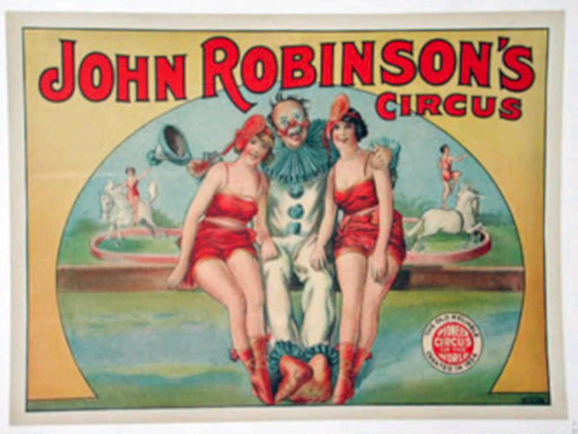 John Robins Circus Vintage Retro Advert Poster A4 Photo Print