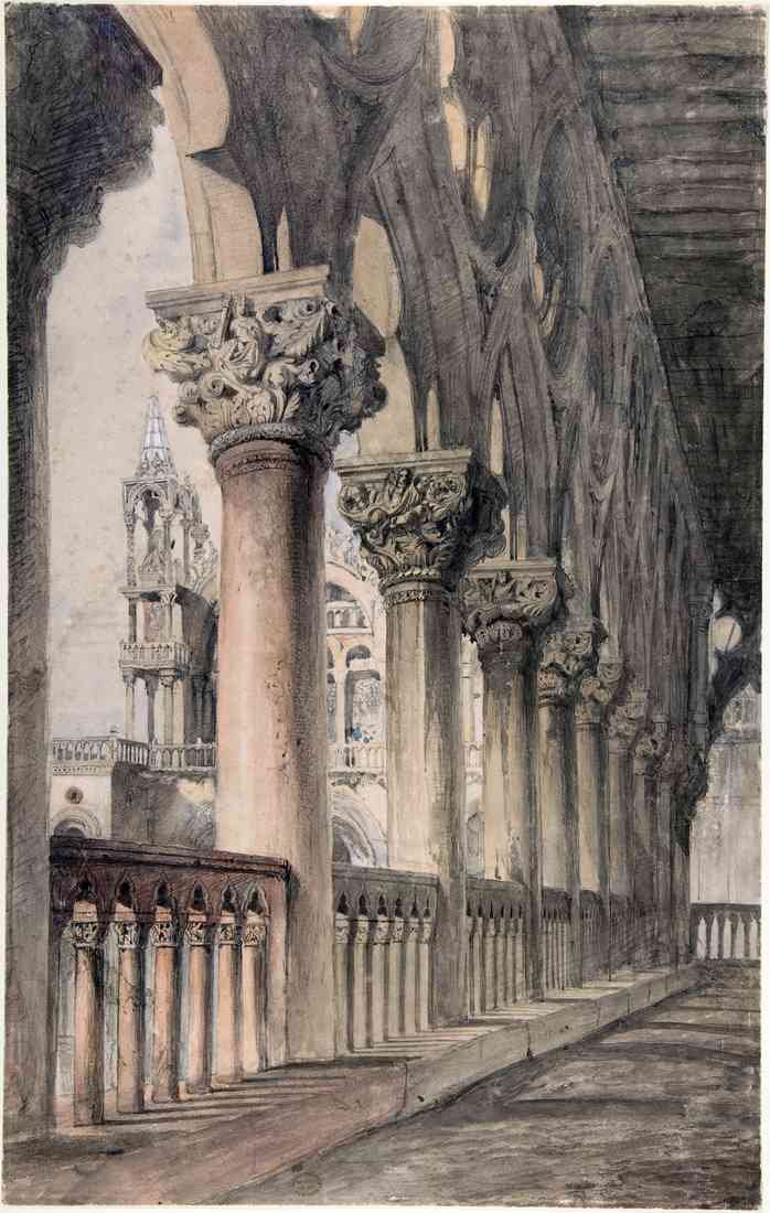 John Ruskin capital 36 of the ducal palace 2 A4 Photo Print