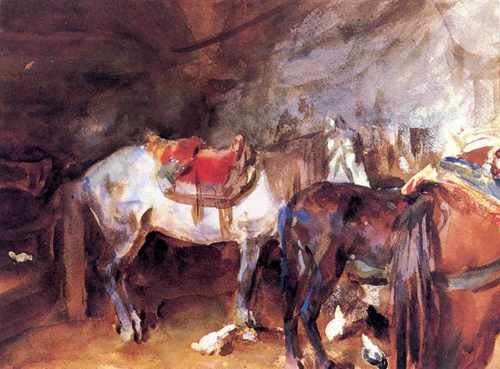 John Singer Sargent Arab Stable A4 Photo Print