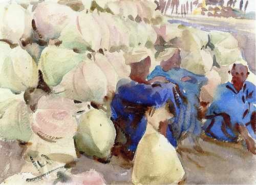 John Singer Sargent Egyptian Water Jars A4 Photo Print