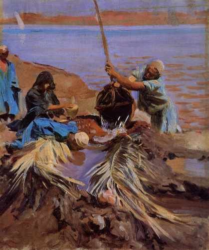 John Singer Sargent Egyptians Raising Water From The Nile A4 Photo Print