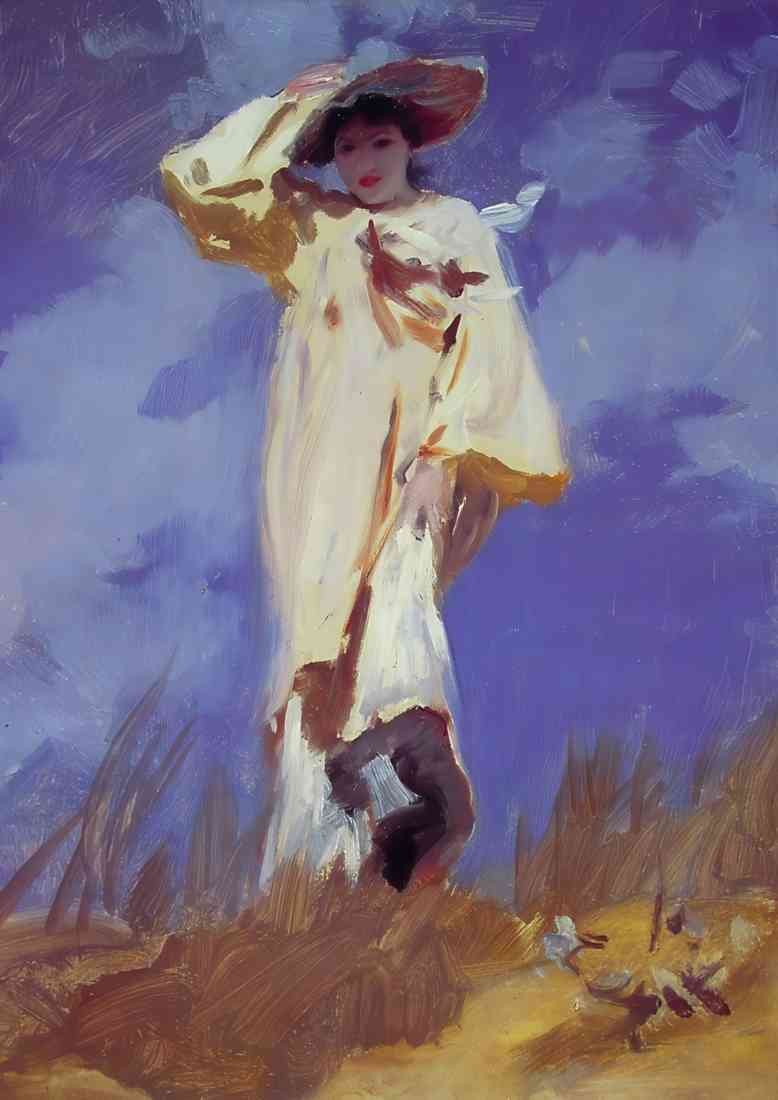 John Singer Sargent a gust of wind A4 Photo Print
