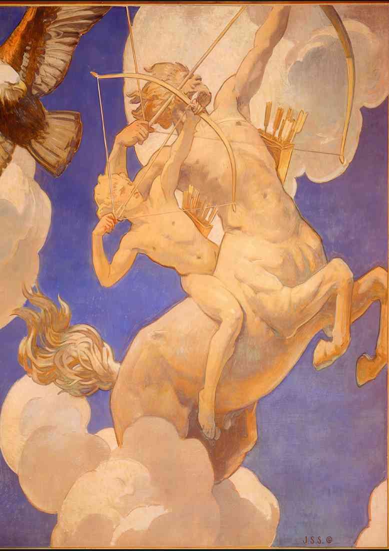 John Singer Sargent chiron and achilles 1921 CROP A4 Photo Print