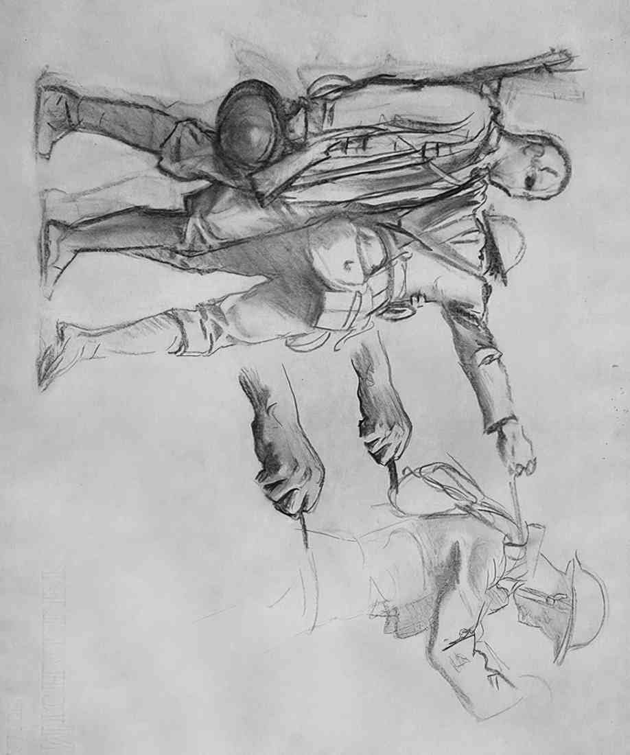 John Singer Sargent study for gassed 2 A4 Photo Print