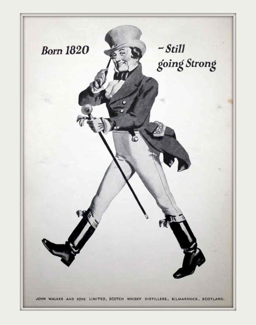 John Walker Scotch Vintage Retro Advert Poster A4 Photo Print