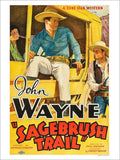 John Wayne Sagebrush Trail Vintage Retro Advert Poster A4 Photo Print