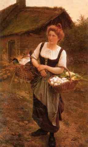 John White Alexander La Fille De Ferme A4 Photo Print