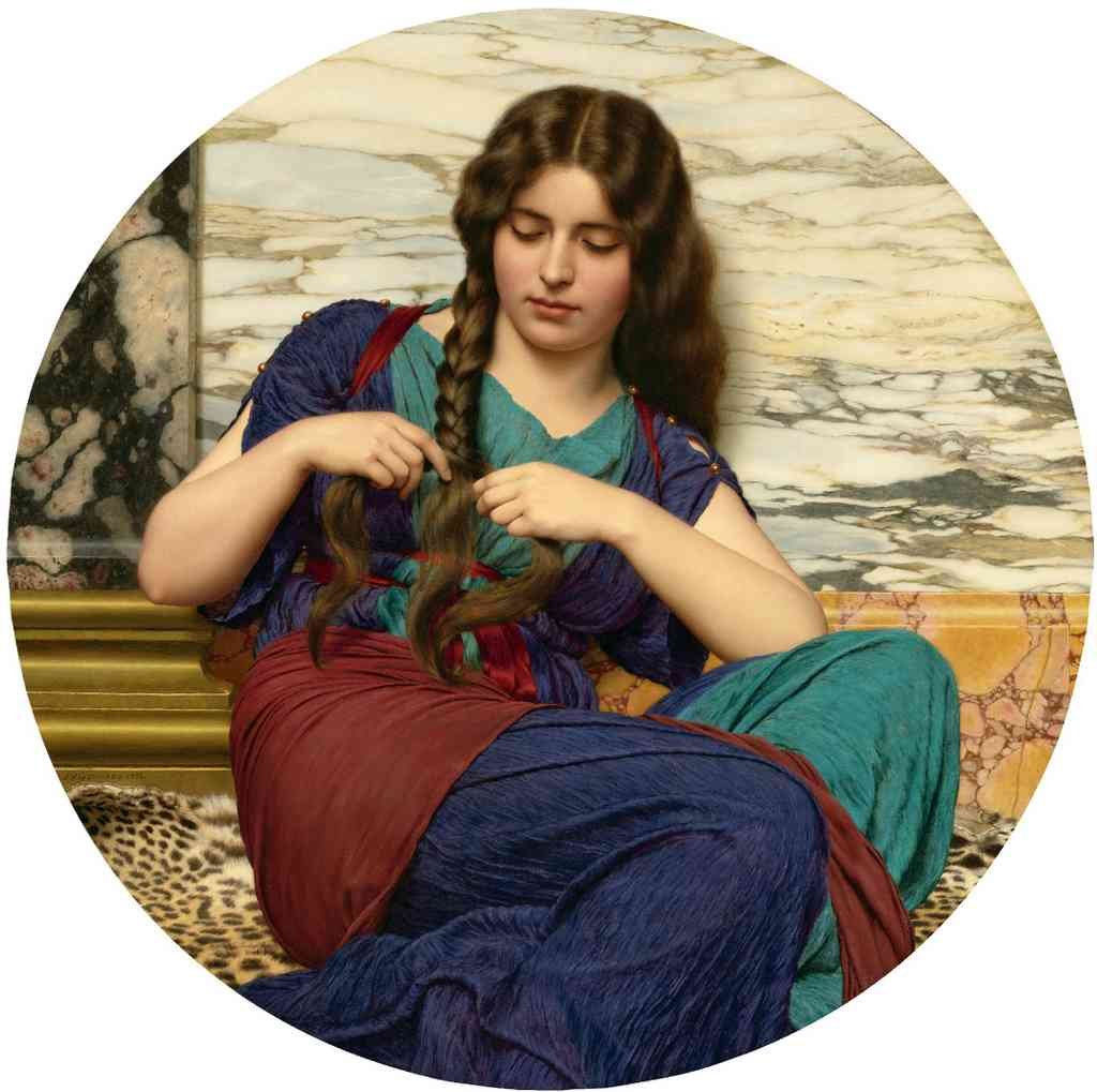 John William Godward A Congenial Task 1915 Vintage Illustration A4 Photo Print