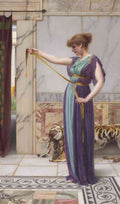 John William Godward A Pompeian Lady 1891 Vintage Illustration A4 Photo Print
