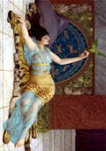 John William Godward Dolce Far Niente 1897 squashed A4 Photo Print