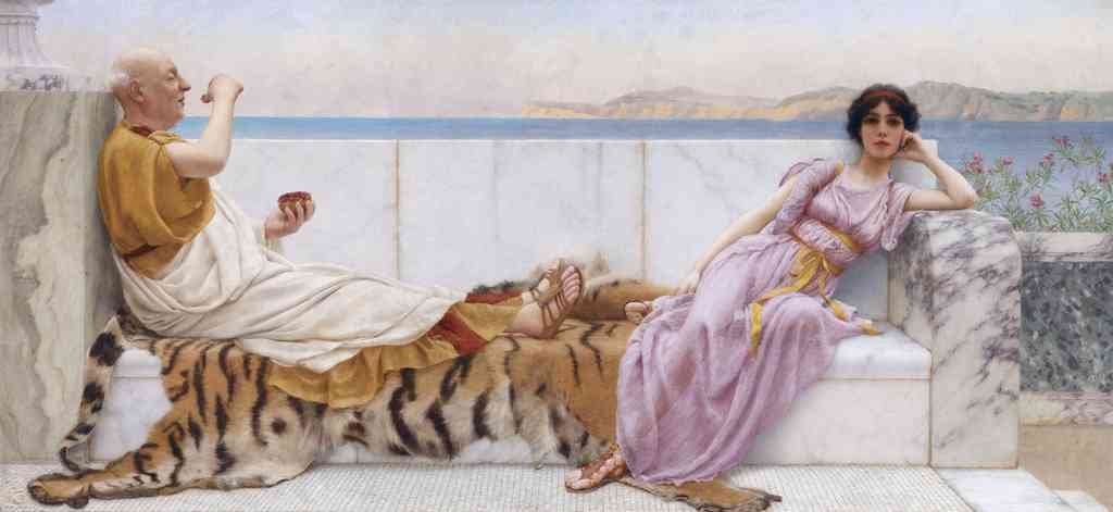 John William Godward Eighty and Eighteen Vintage Illustration A4 Photo Print