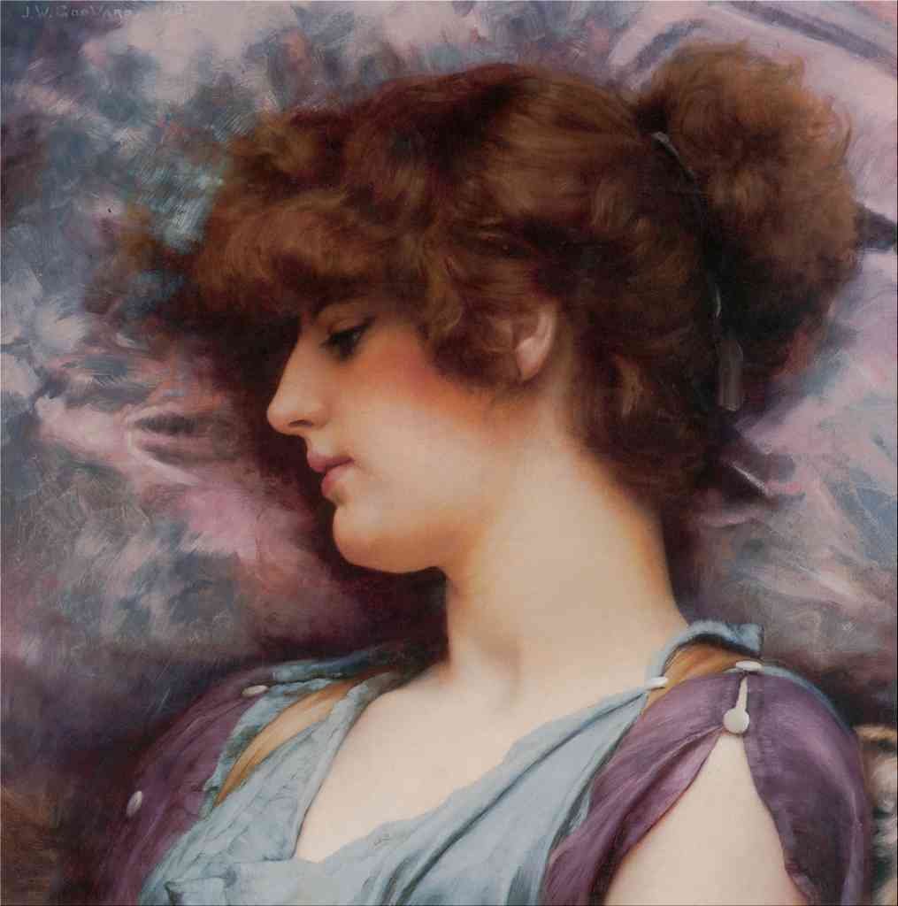 John William Godward Far Away Thoughts Vintage Illustration A4 Photo Print