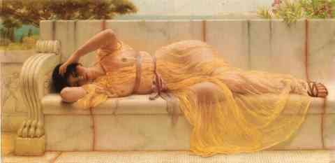 John William Godward Girl In Yellow Drapery 1 A4 Photo Print