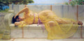 John William Godward Girl in Yellow Drapery 1901 Vintage Illustration A4 Photo Print