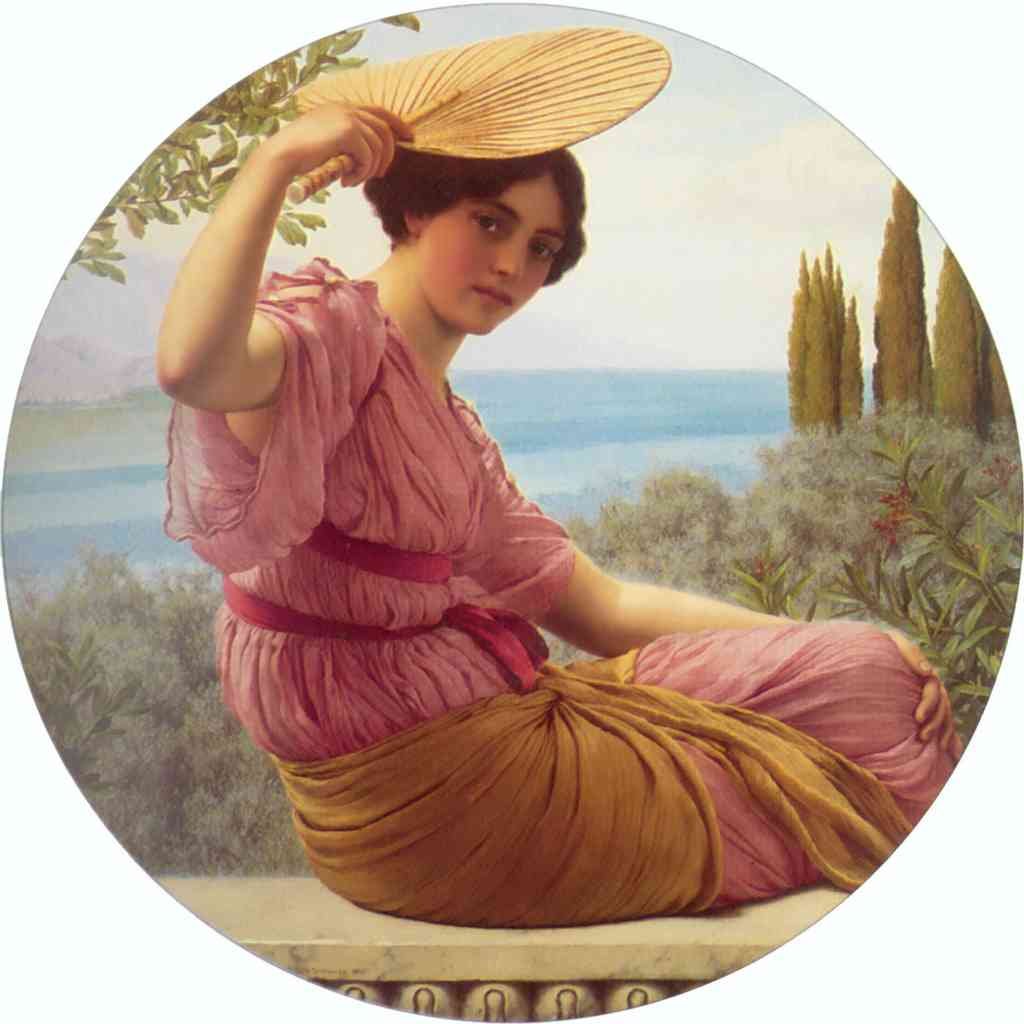 John William Godward Golden Hours 1913 Vintage Illustration A4 Photo Print