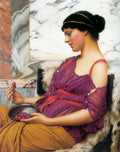 John William Godward Ismenia 1908 Vintage Illustration A4 Photo Print