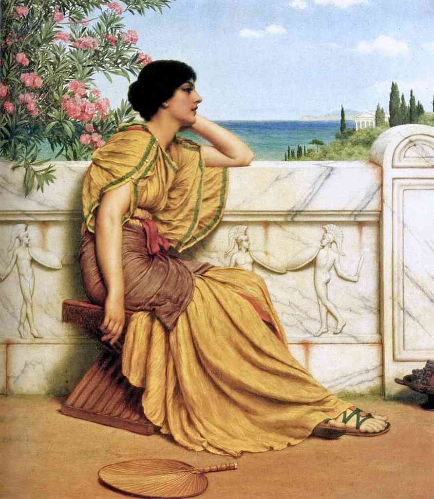 John William Godward Leisure Hours 1905 Vintage Illustration A4 Photo Print