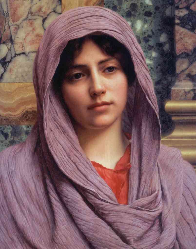 John William Godward Lycinna 1918 Vintage Illustration A4 Photo Print