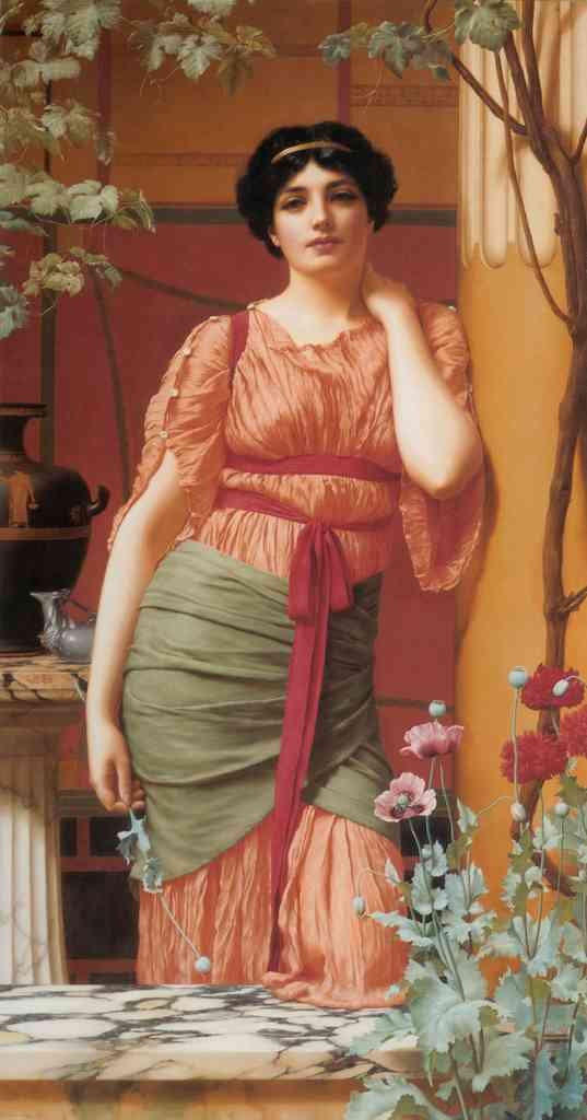 John William Godward Nerissa 1906 Vintage Illustration A4 Photo Print