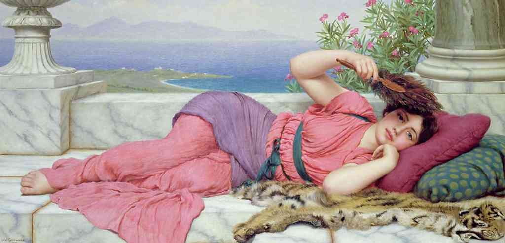 John William Godward Noonday Rest Vintage Illustration A4 Photo Print