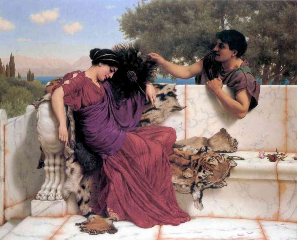 John William Godward The Old Old Story 1903 Vintage Illustration A4 Photo Print