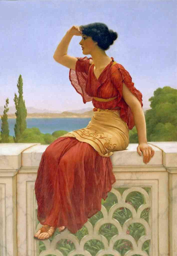 John William Godward The Signal Vintage Illustration A4 Photo Print