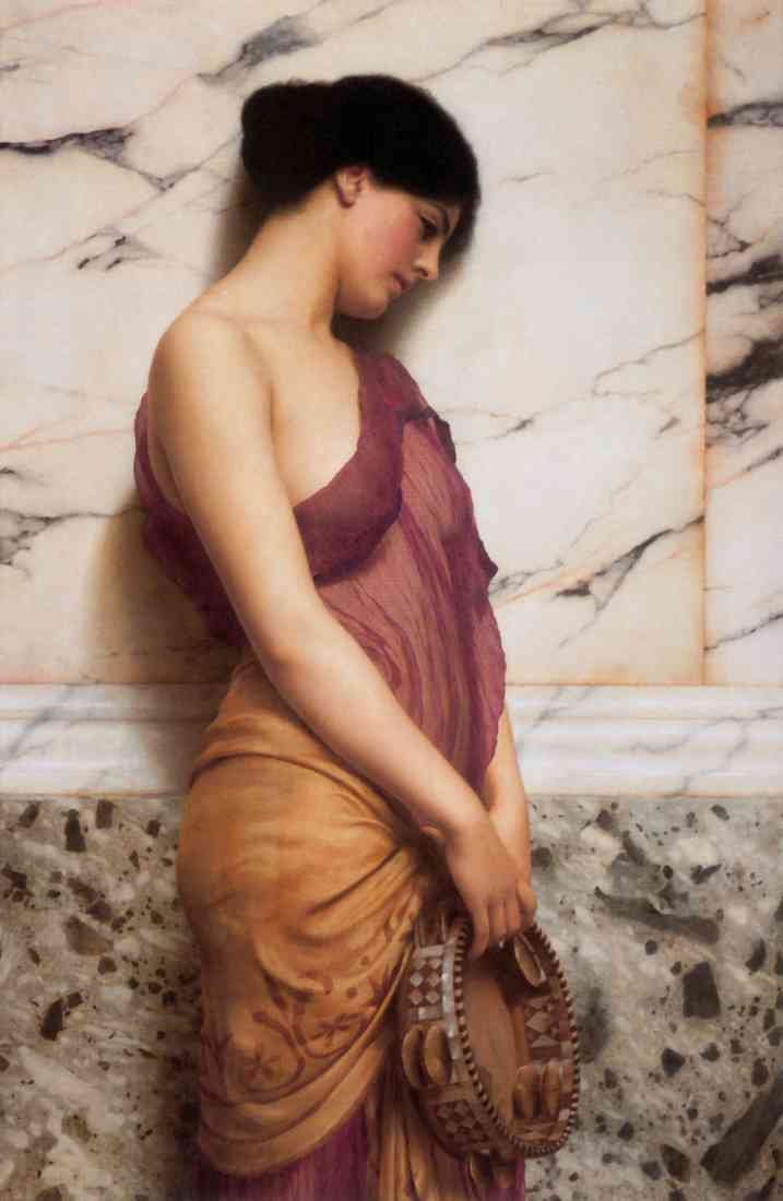 John William Godward The Tambourine Girl 1906 A4 Photo Print