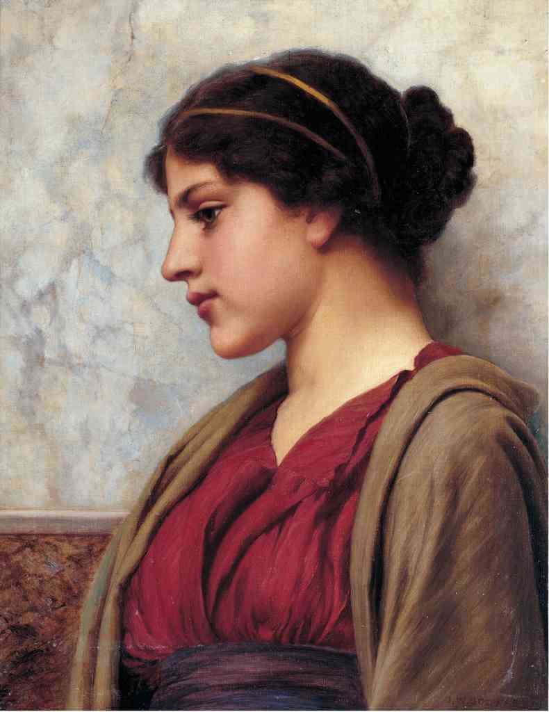 John William Godward Uhnknown 2 Vintage Illustration A4 Photo Print