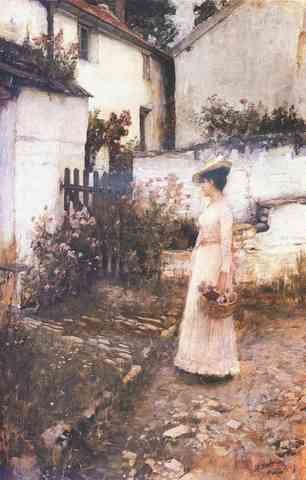 John William Waterhouse Gathering Summer Flowers In A Devonshire Garden Jw A4 Photo Print