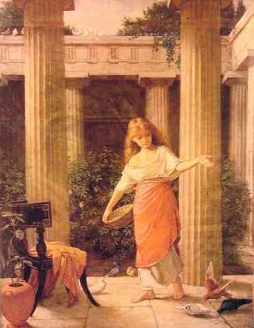John William Waterhouse In The Peristyle A4 Photo Print