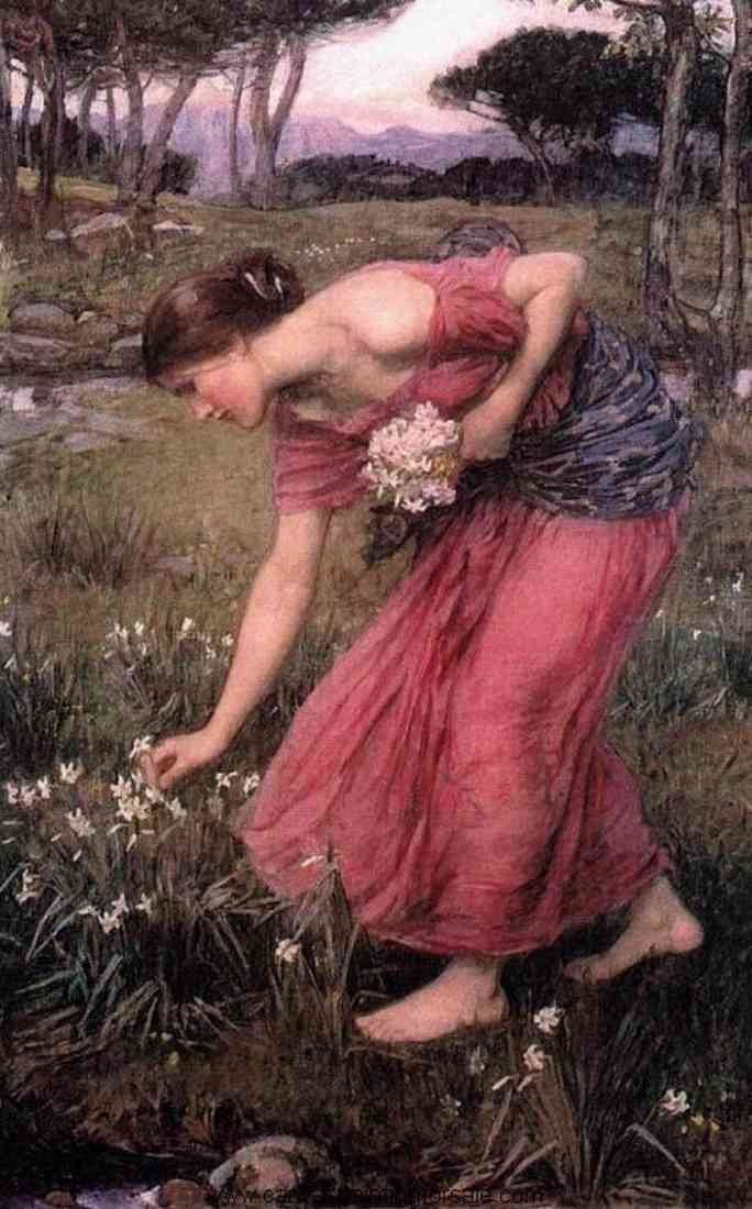 John William Waterhouse Narcissus A4 Photo Print
