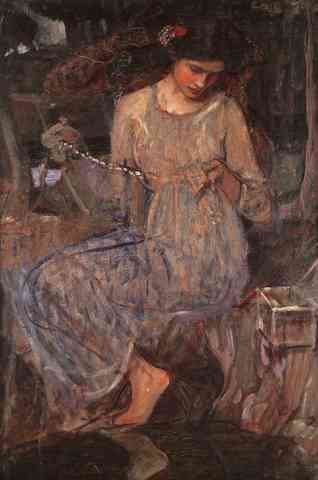 John William Waterhouse The Necklace Cgfa A4 Photo Print