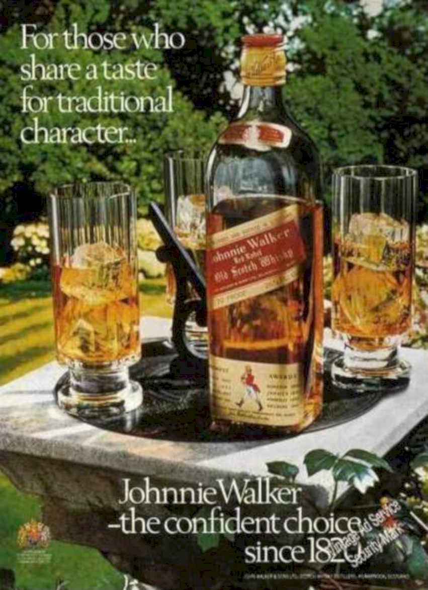 Johnnie Walker Old Vintage Retro Advert Ads A4 Photo Print