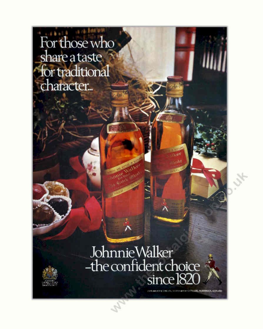 Johnnie Walker Whisky Vintage Retro Advert Poster A4 Photo Print 2