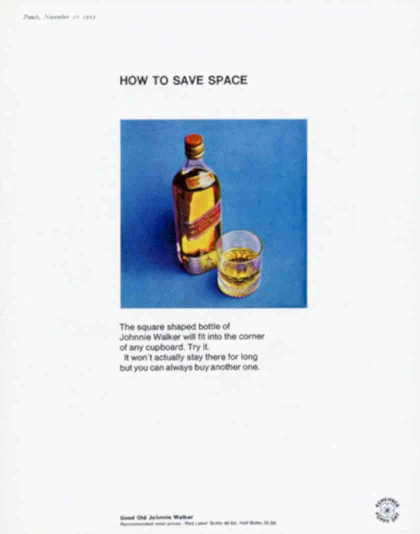 Johnny Walker Space Vintage Retro Advert Poster A4 Photo Print