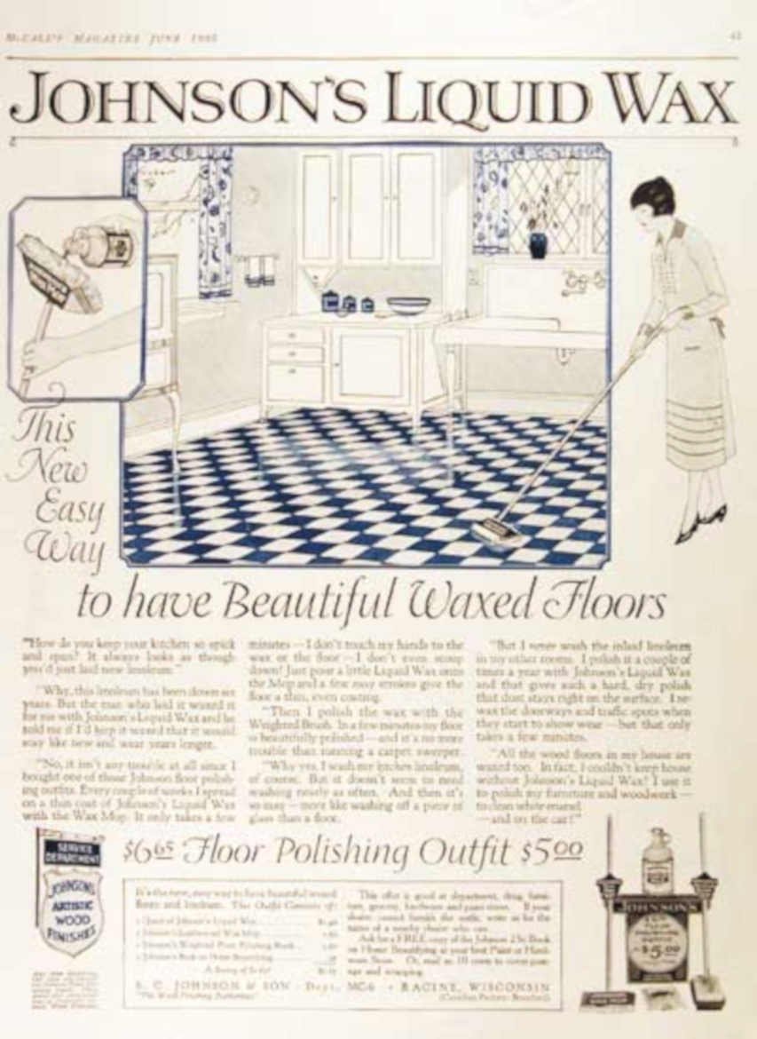 Johnsons Liquid Wax 4 Vintage Retro Advert Ads A4 Photo Print