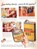 Johnsons Wax Liquid 3 Vintage Retro Advert Ads A4 Photo Print