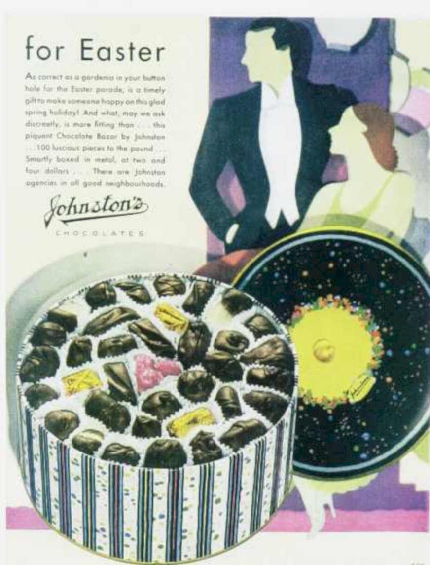 Johnston Chocolates Tin Vintage Retro Advert Ads A4 Photo Print